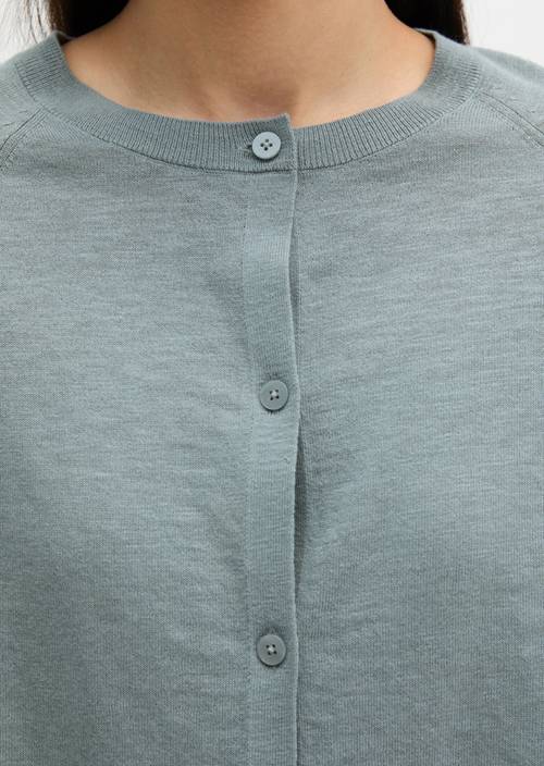 Feinstrick-Cardigan relaxed Quiet Sea in Detailansicht