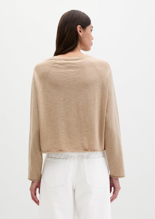 Relaxed fine knit cardigan — Sandpaper