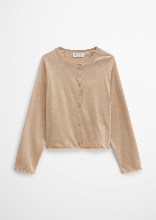 Relaxed fine knit cardigan — Sandpaper