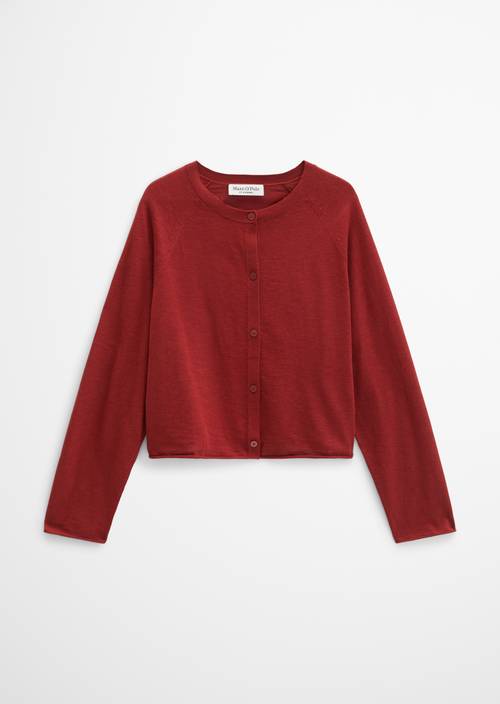 Cardigan en maille fine relaxed Tall Poppy en vue isolée sans mannequin