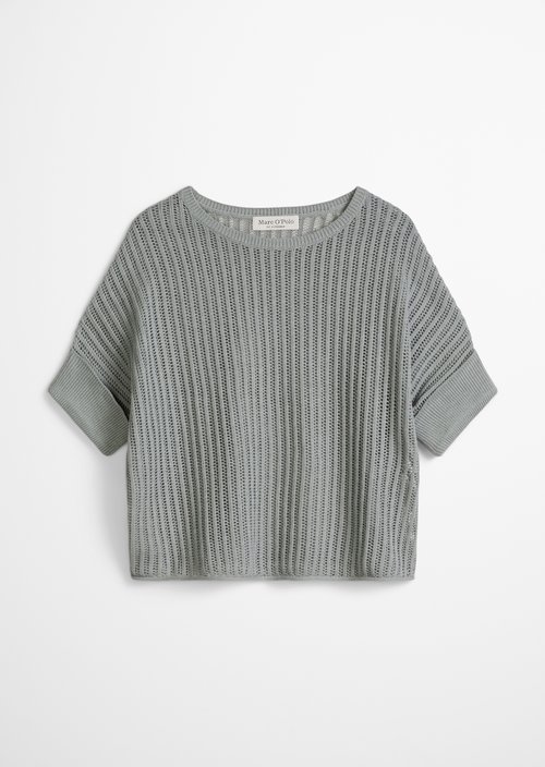 Short sleeve knitted sweater boxy — Quiet Sea
