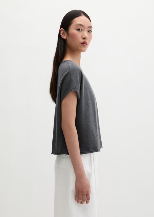 Loose-fitting fine-knit sweater — Oxide Grey