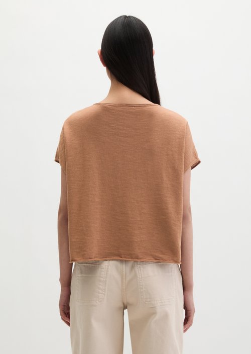 Loose-fitting fine-knit sweater — Burnt Brown