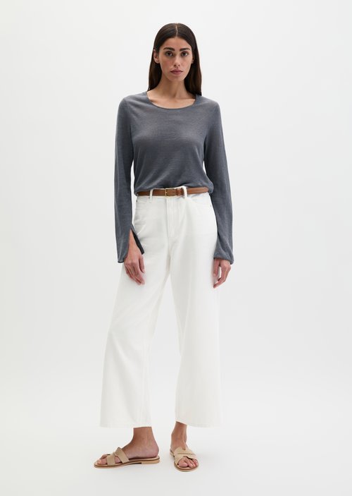 Linen sweater regular — Oxide Grey