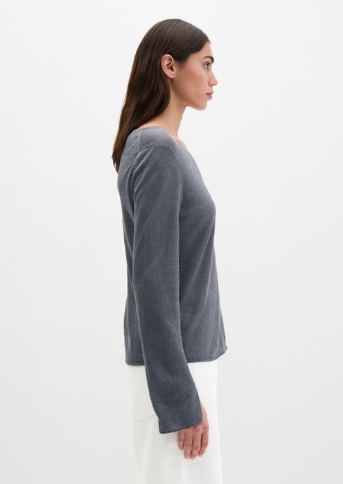 Linen sweater regular — Oxide Grey