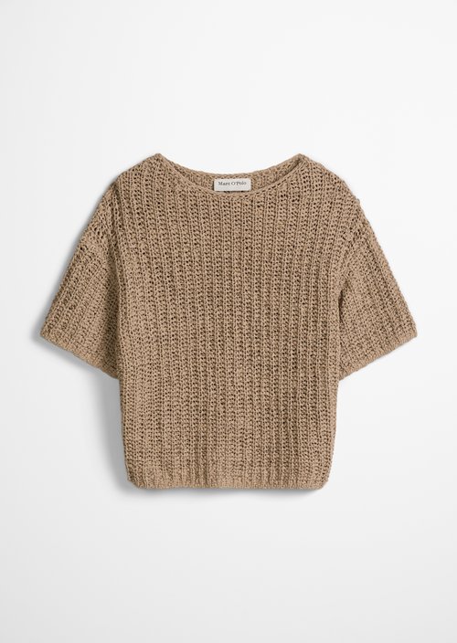 Short sleeve knitted sweater boxy — Sandpaper