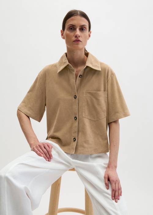 Chemise en cuir regular Sandpaper en vue de face