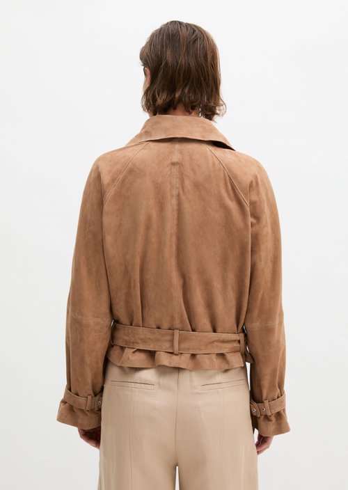 Leather trench jacket relaxed — Sandpaper