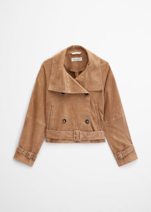 Leather trench jacket relaxed — Sandpaper