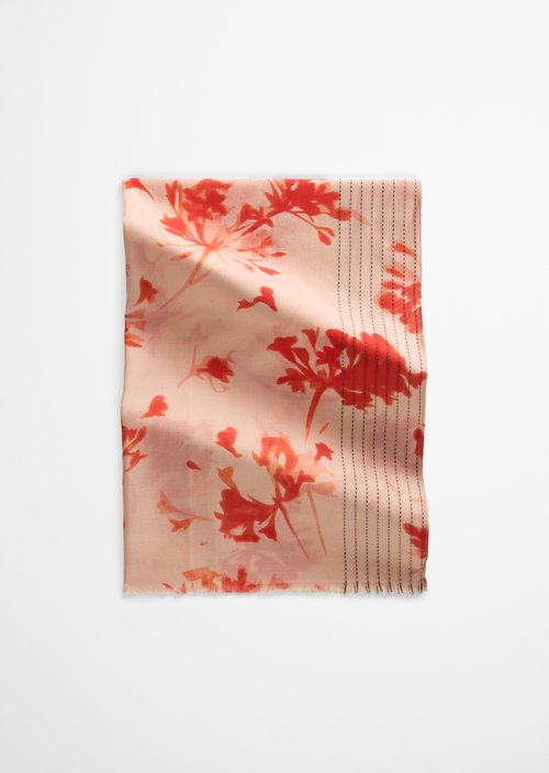Gemusterter Schal — Medium Orange