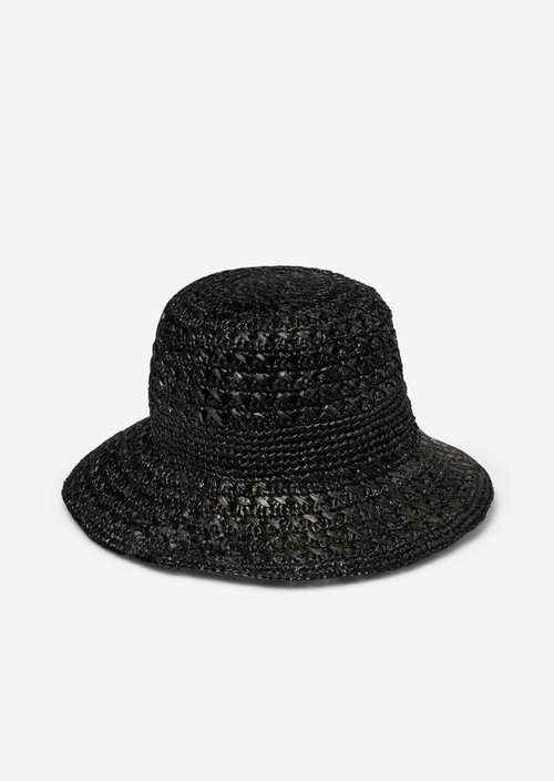 Straw hat — Black