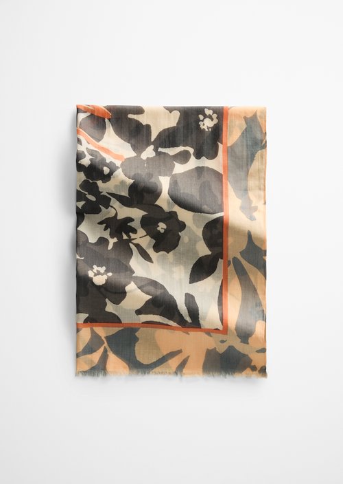 Schal mit Allover-Print — Dark Orange