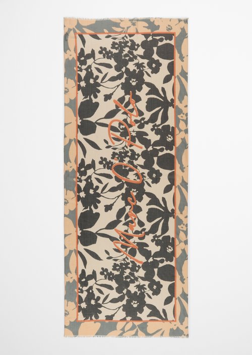 Schal mit Allover-Print — Dark Orange