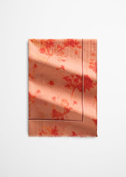 Schal mit Allover-Print — Medium Orange