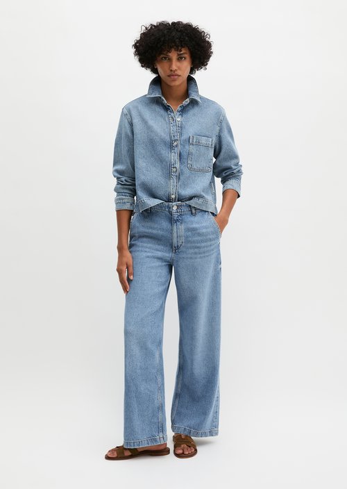 Relaxed denim blouse — Light Blue