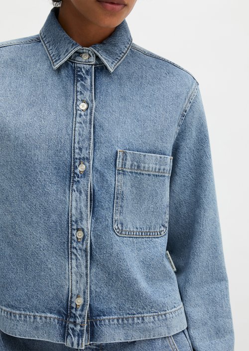 Relaxed denim blouse — Light Blue