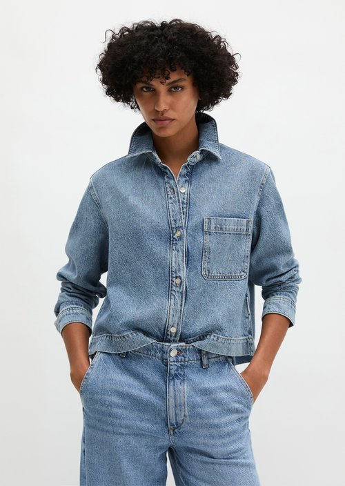 Relaxed denim blouse — Light Blue