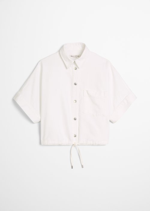 Regular denim blouse — White