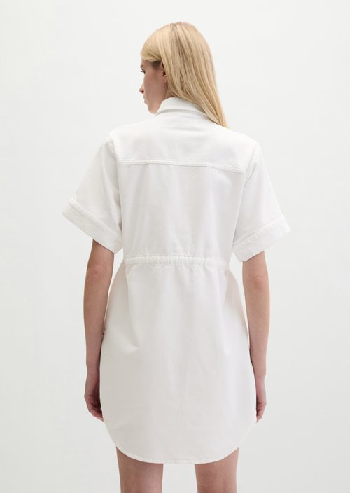 Regular denim dress — White