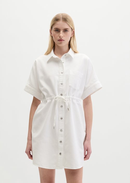 Regular denim dress — White