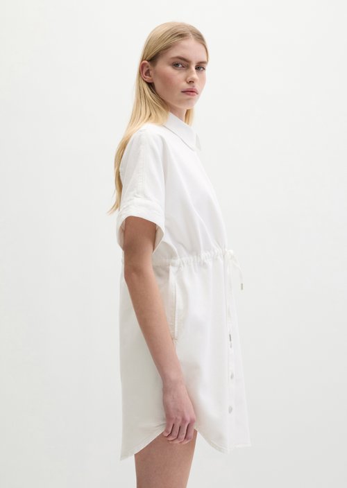 Regular denim dress — White