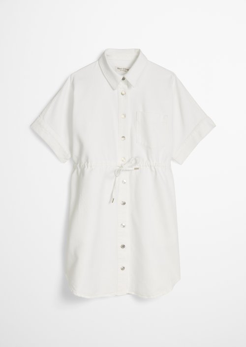Regular denim dress — White