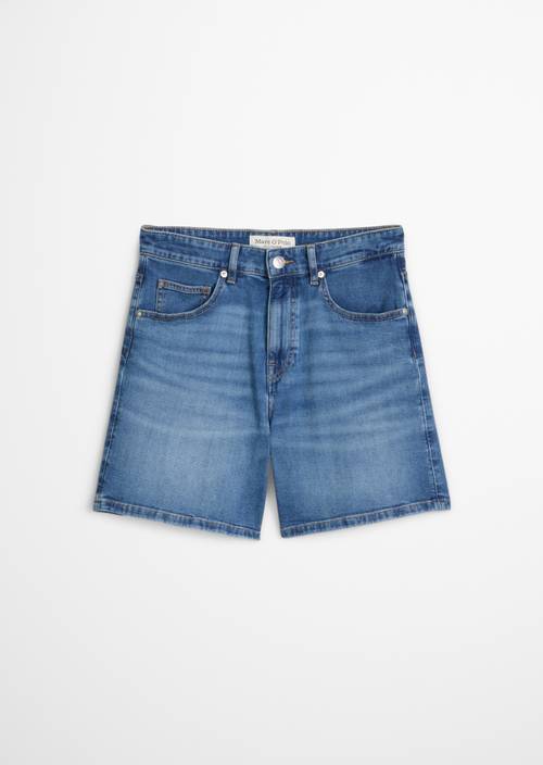 Normale denim shorts Dark Blue in vrijstaande weergave zonder model