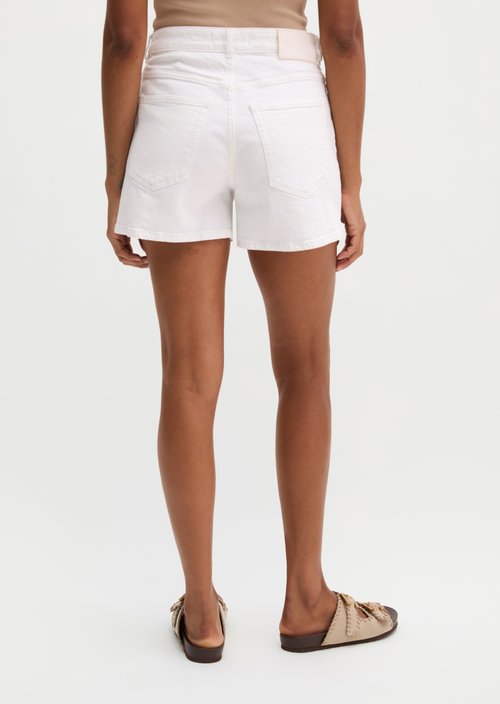 Regular denim shorts — White