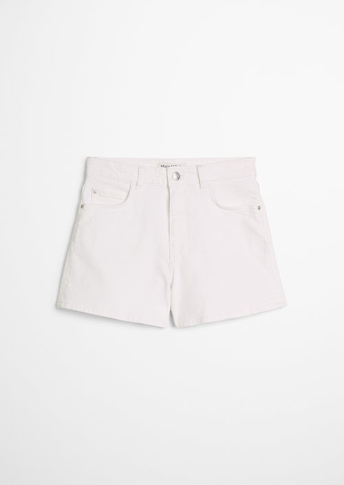 Regular denim shorts — White