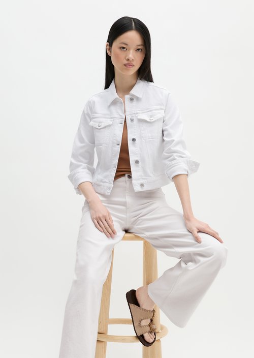 Relaxed denim jacket — White