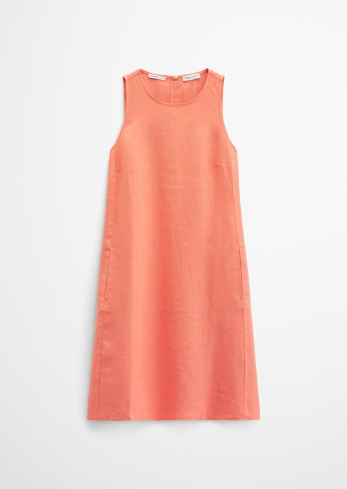 Linen sheath dress shaped — Warm Orange