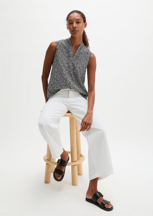 Sleeveless blouse loose — Dark Grey
