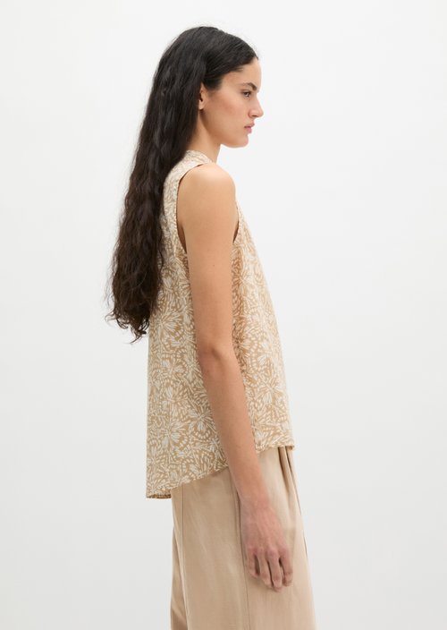 Sleeveless blouse loose — Medium Brown