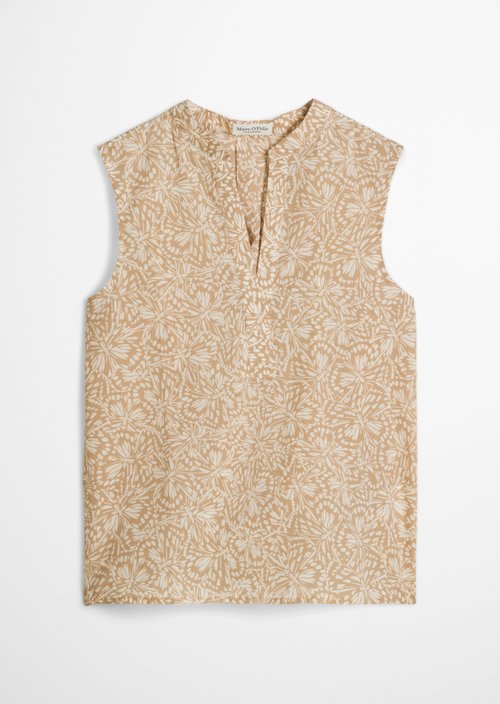 Sleeveless blouse loose — Medium Brown