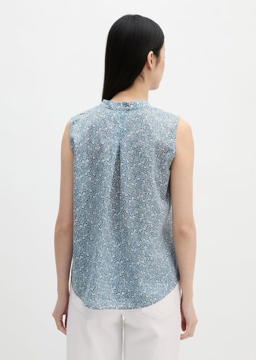 Sleeveless blouse loose — Medium Blue