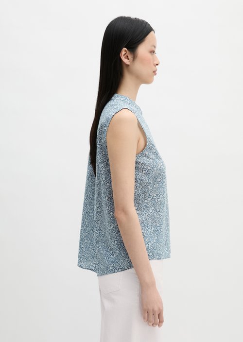 Sleeveless blouse loose — Medium Blue