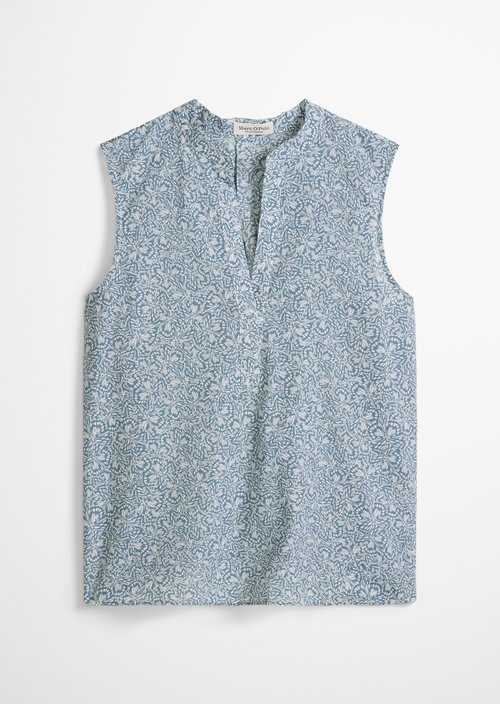Sleeveless blouse loose — Medium Blue