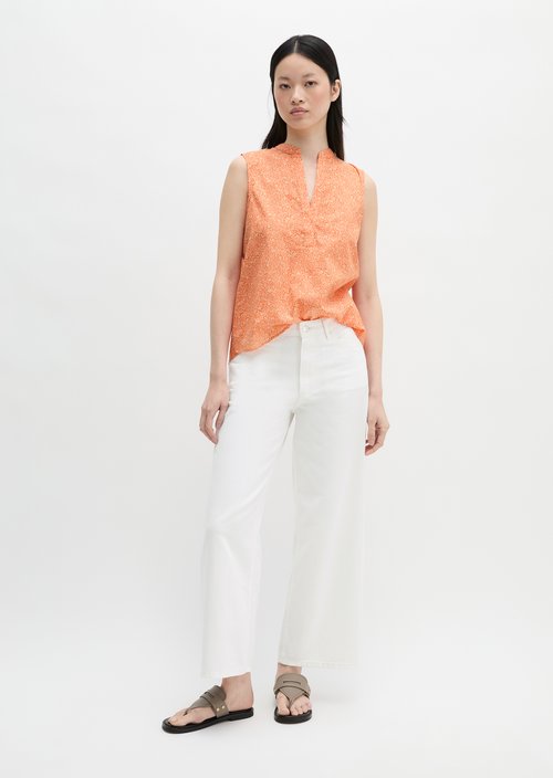 Sleeveless blouse loose — Light Orange