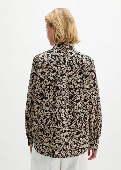Print blouse regular — Black