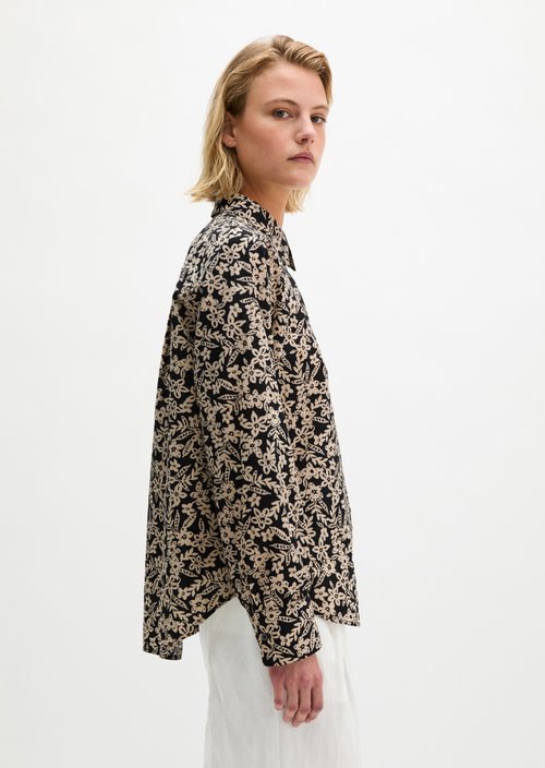 Print blouse regular — Black
