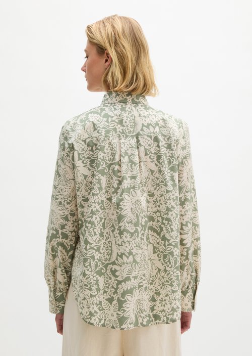 Print blouse regular — Bright Green