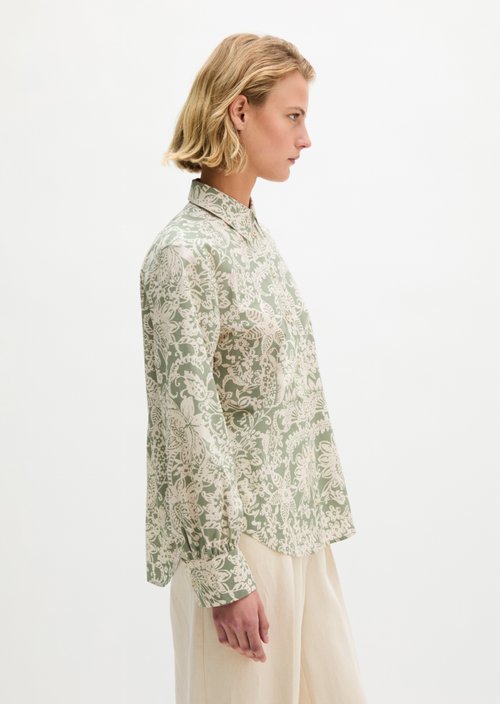 Print blouse regular — Bright Green