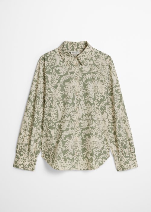 Print blouse regular — Bright Green