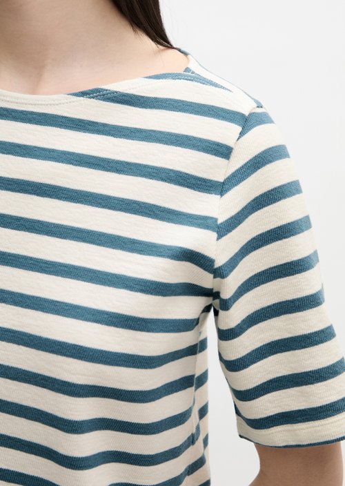 Straight striped T-shirt — Medium Blue