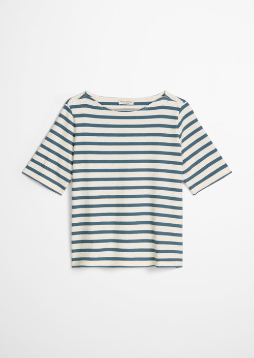 Straight striped T-shirt — Medium Blue