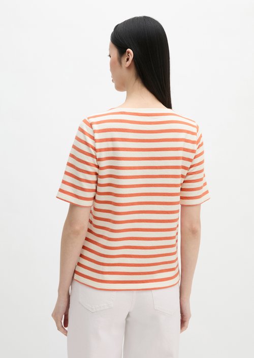 Straight striped T-shirt — Dark Orange
