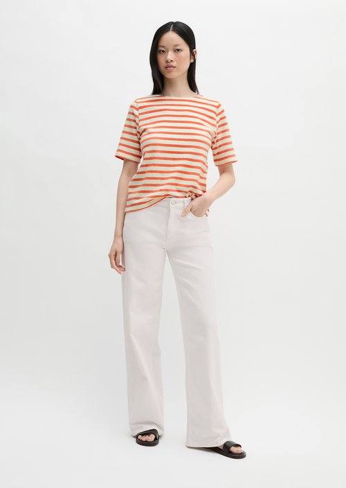 Straight striped T-shirt — Dark Orange