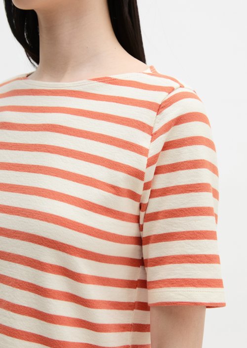 Straight striped T-shirt — Dark Orange