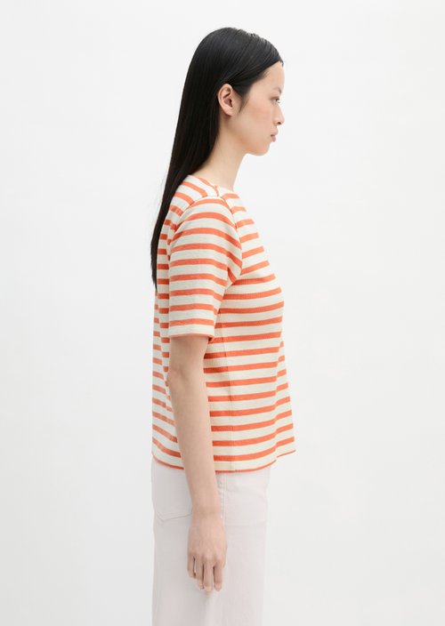 Straight striped T-shirt — Dark Orange