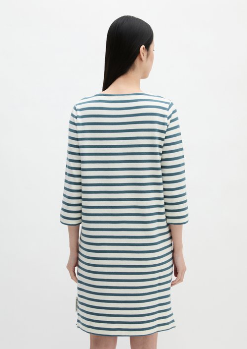 Striped jersey dress loose — Medium Blue